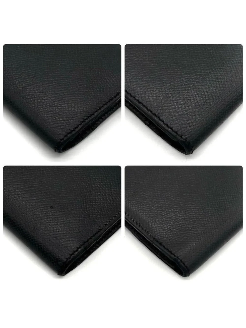 Hermes Bearn Classic Bifold Wallet Epsom Black Silver